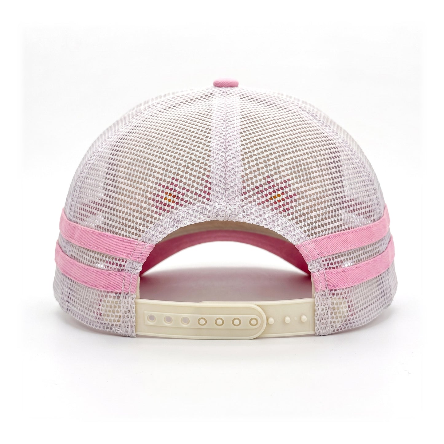 3 Daisy Pink 2 Stripe Trucker back view showing closure
