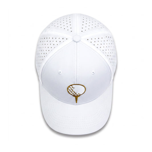 Tee Time Trucker White top down overhead view