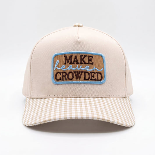 Make Heaven Crowded Trucker Neutral Gingham, front view