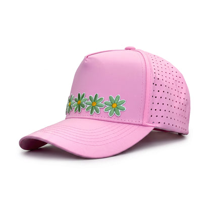 5 Daisy Solid Trucker Pink three-quarter front-left view