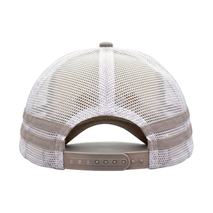 3 Daisy Neutral 2 Stripe Trucker back view showing closure