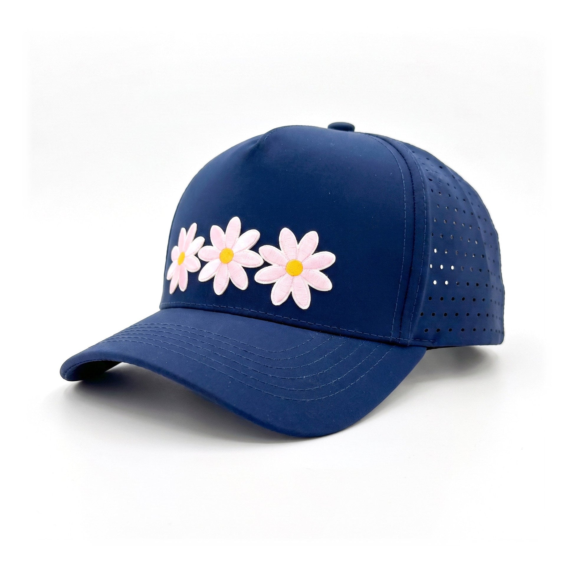 3 Daisy Solid Trucker Navy three-quarter front-left view