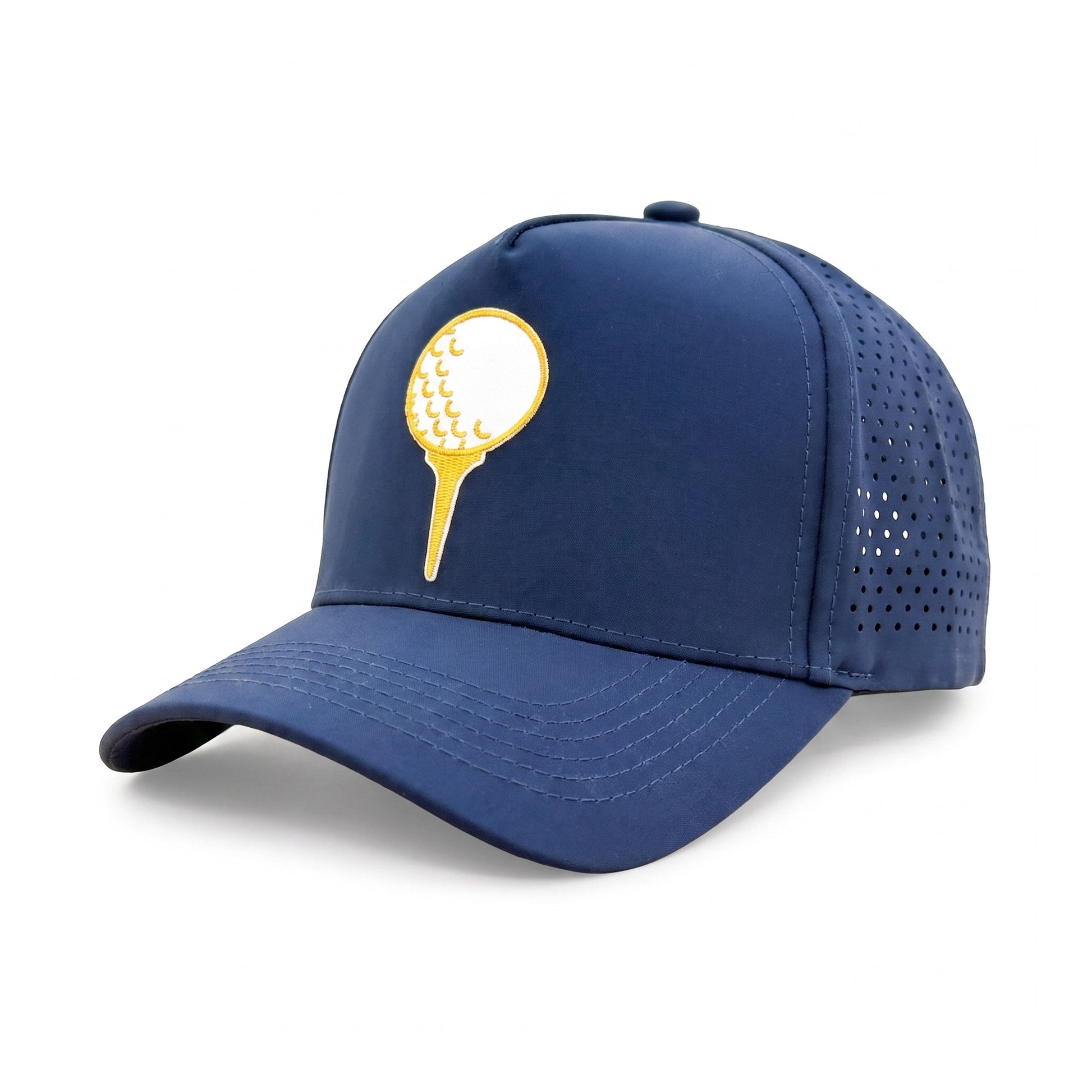 Tee Time Trucker Navy three-quarter front-left view