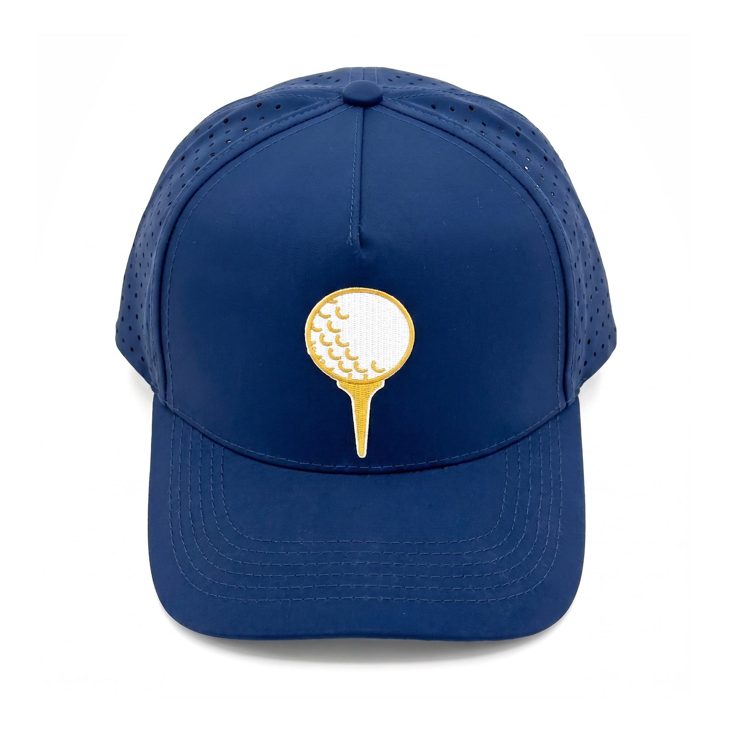 Tee Time Trucker Navy top down overhead view
