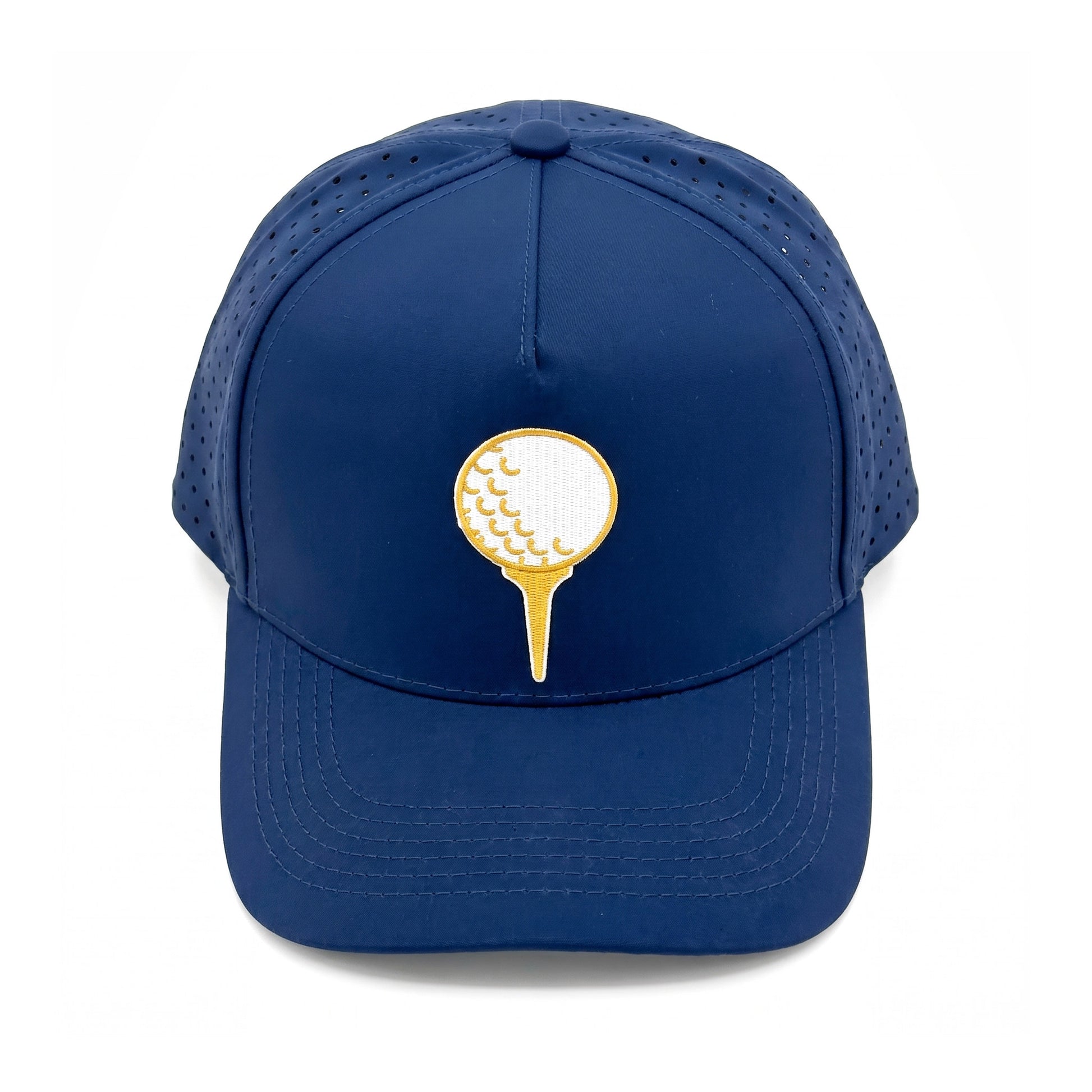 Tee Time Trucker Navy top down overhead view