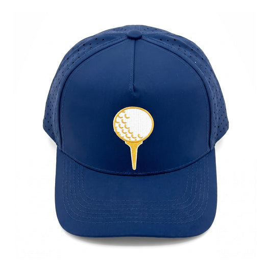 Tee Time Trucker Navy top down overhead view