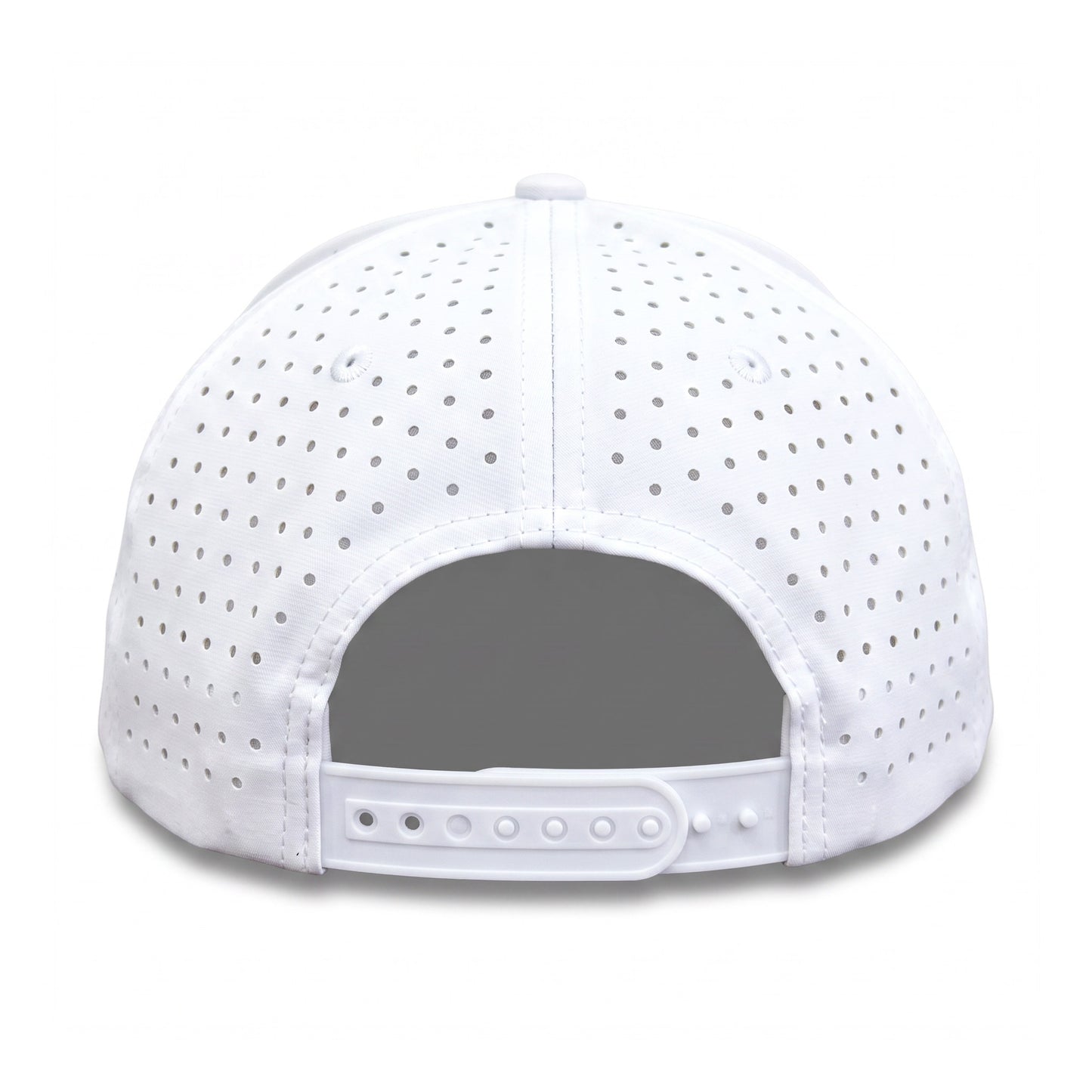 Tee Time Trucker White back view showing closure