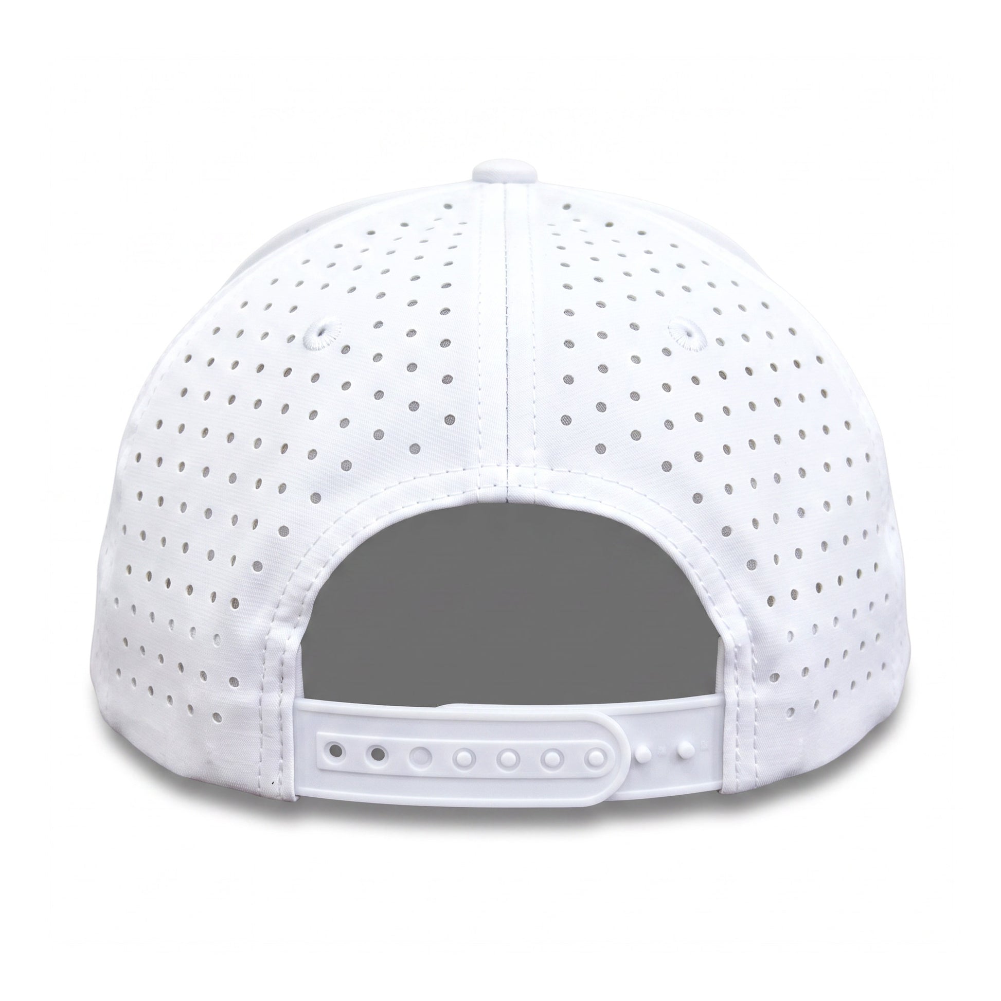 Tee Time Trucker White back view showing closure