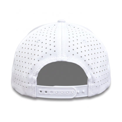 Tee Time Trucker White back view showing closure