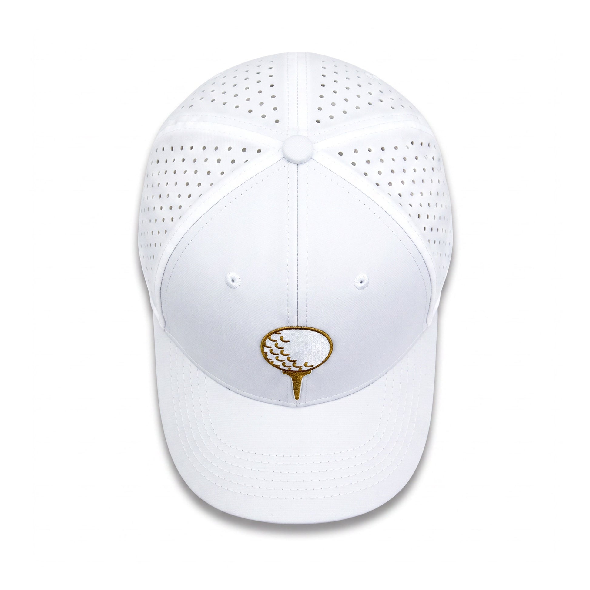 Tee Time Trucker White top down overhead view