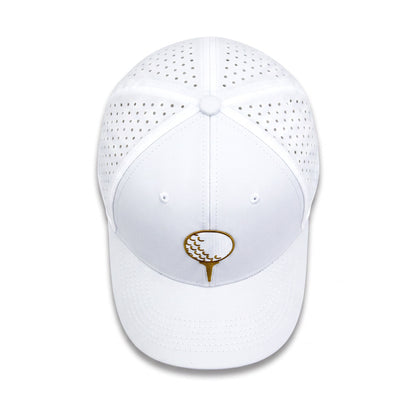 Tee Time Trucker White top down overhead view
