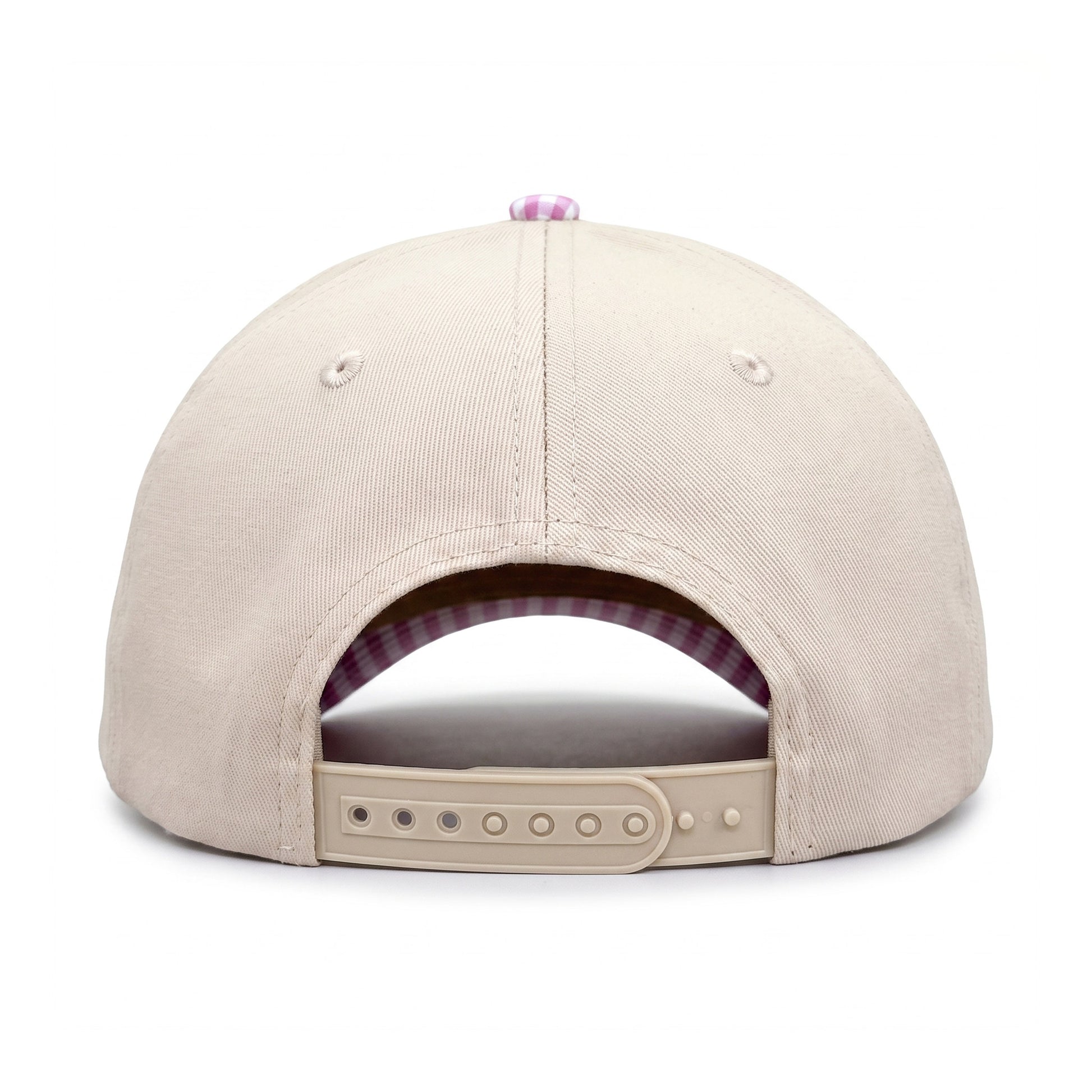 Pickleball Girlie Trucker Pink Gingham back view showing closure