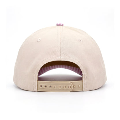 Pickleball Girlie Trucker Pink Gingham Floral Paddle back view showing closure