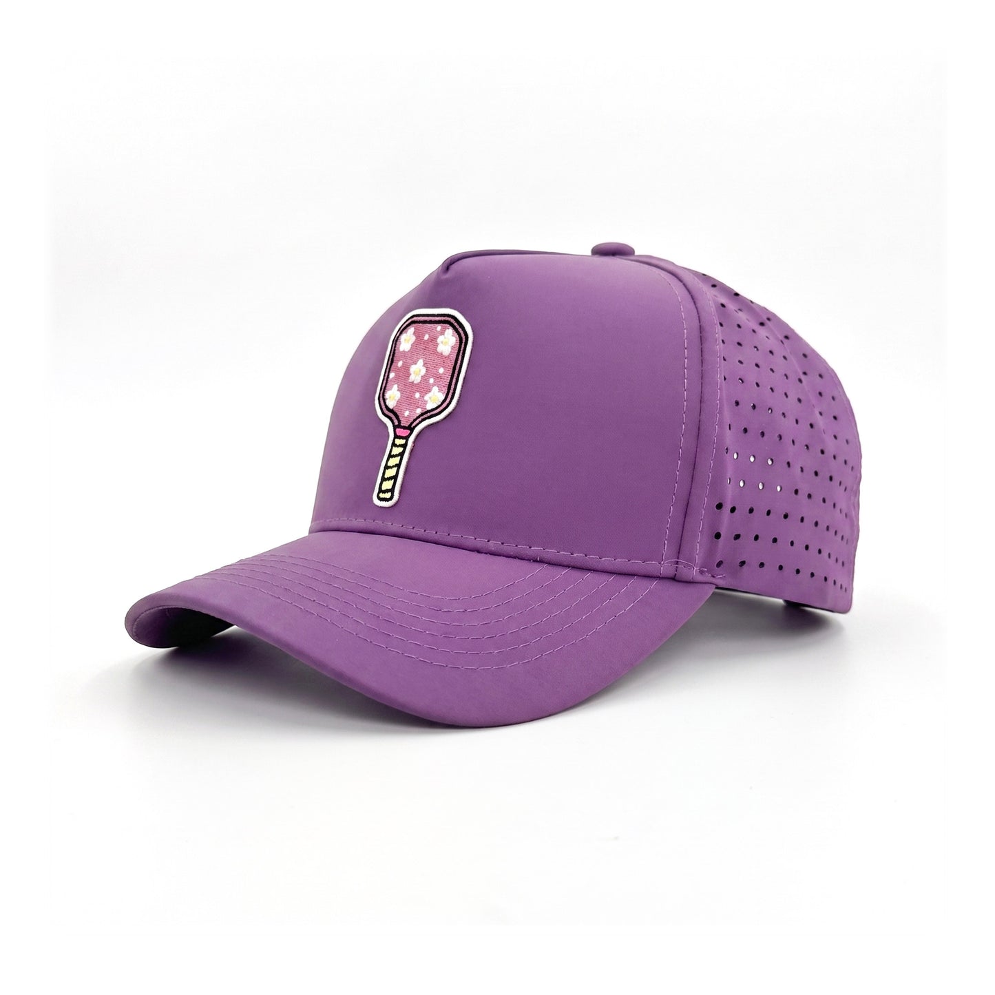 Pickleball Solid Trucker Purple three-quarter front-left view