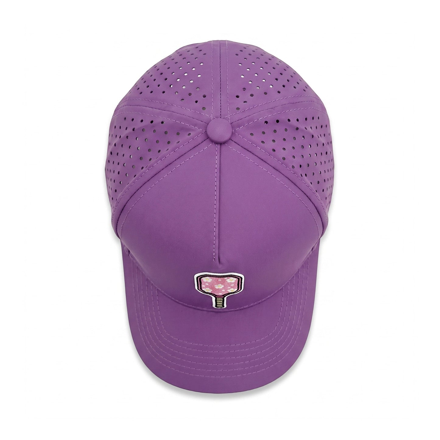 Pickleball Solid Trucker Purple top down overhead view