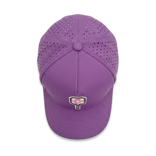 Pickleball Solid Trucker Purple top down overhead view