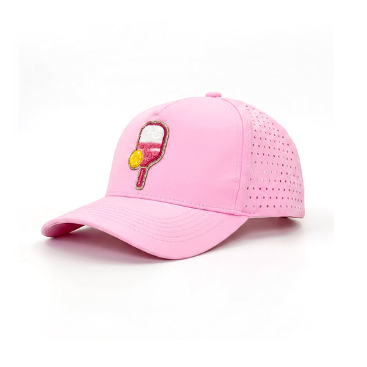 Pickleball Solid Trucker Pink three-quarter front-left view