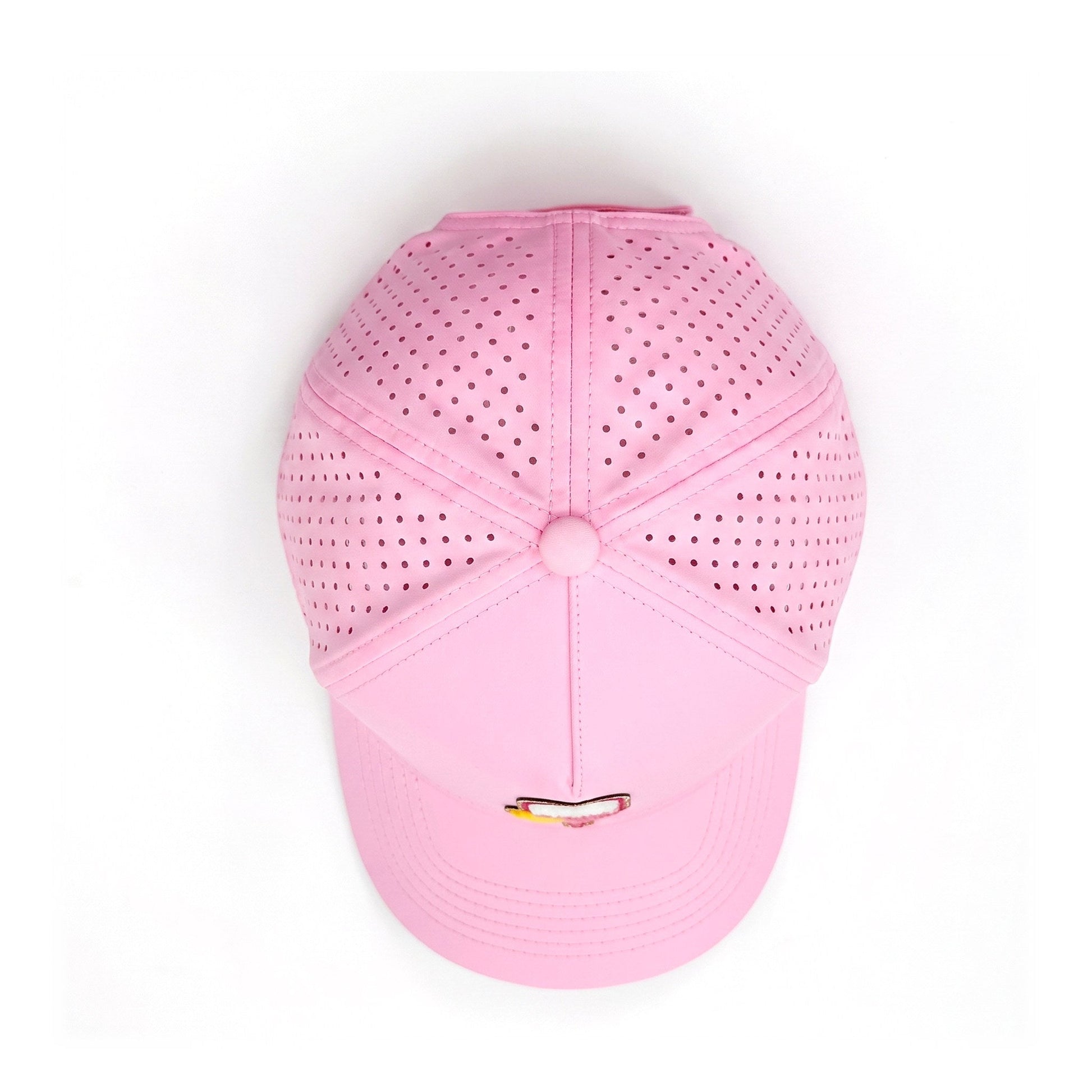 Pickleball Solid Trucker Pink top down overhead view