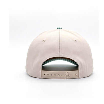 Single Daisy Trucker Green Gingham back view showing closure