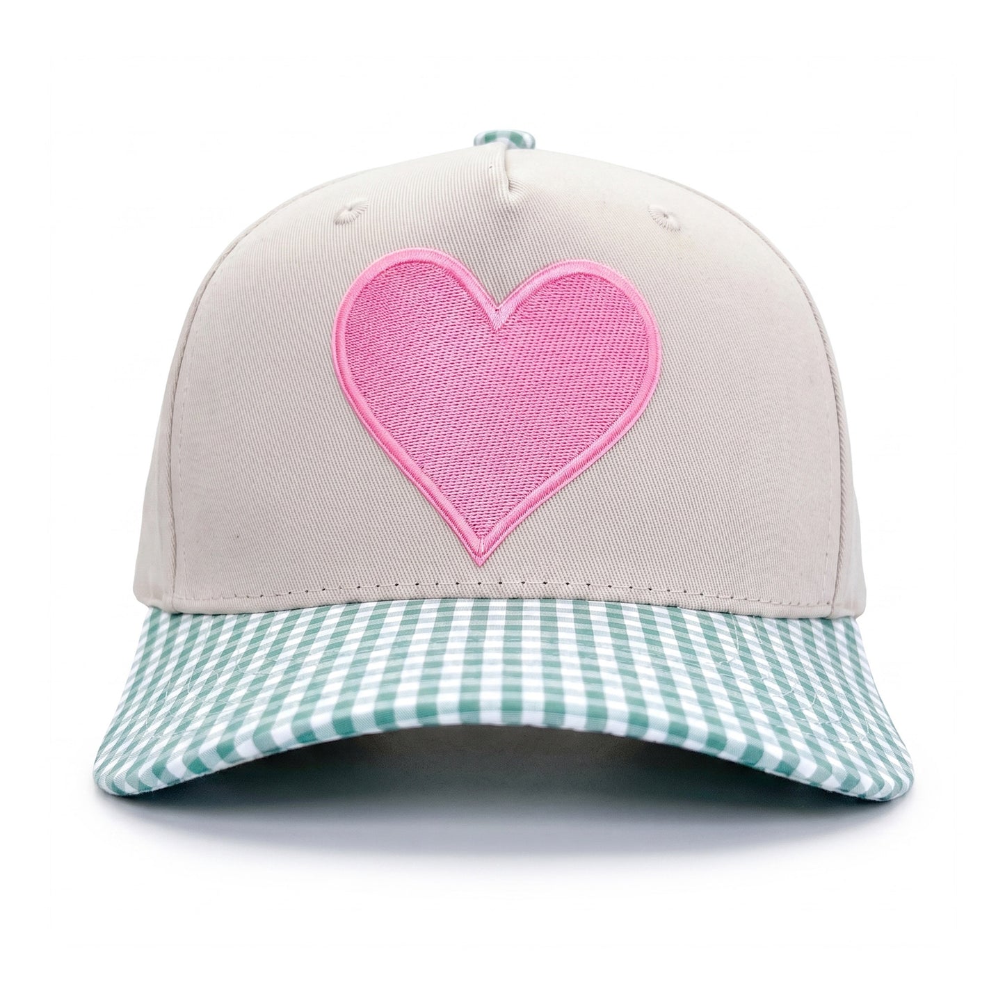 Sweetheart Trucker Green Gingham front view