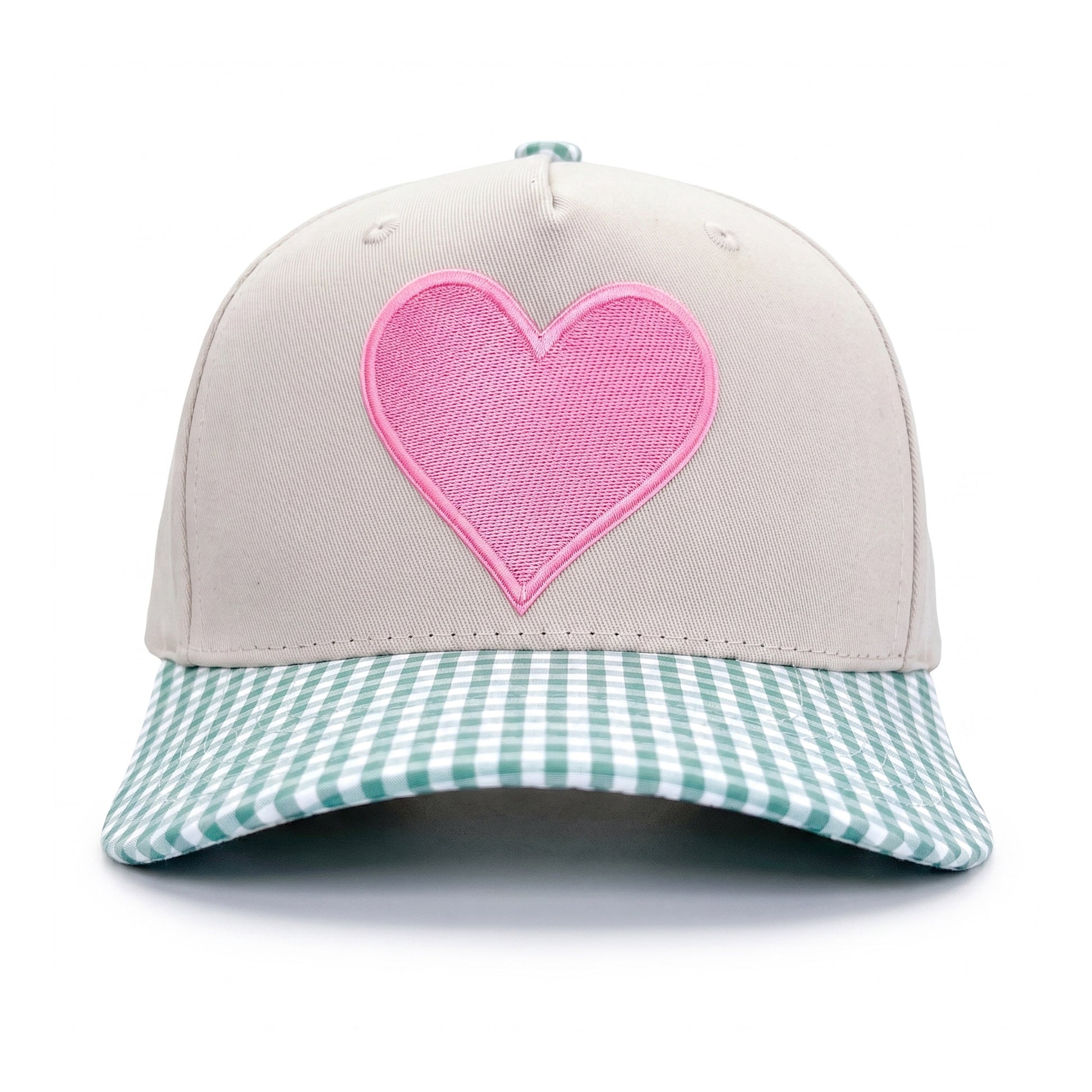 Sweetheart Trucker Green Gingham front view