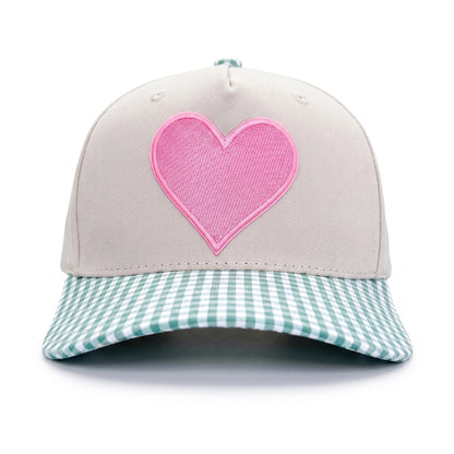Sweetheart Trucker Green Gingham front view