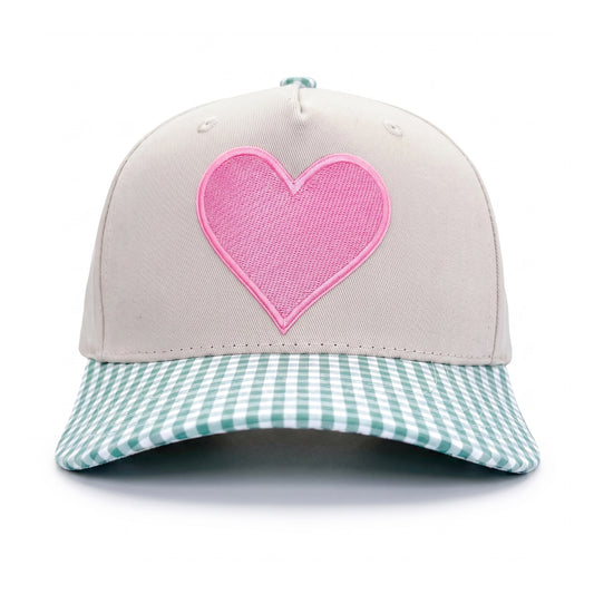 Sweetheart Trucker Green Gingham front view