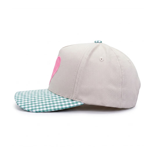 Sweetheart Trucker Green Gingham three-quarter front-left view