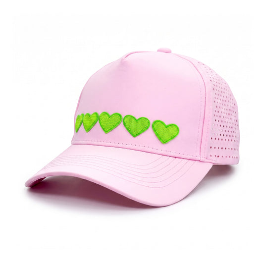 Sweetheart Trucker 5 Heart Green three-quarter front-left view