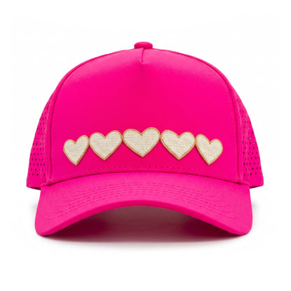 Sweetheart Trucker 5 Heart Cream front view