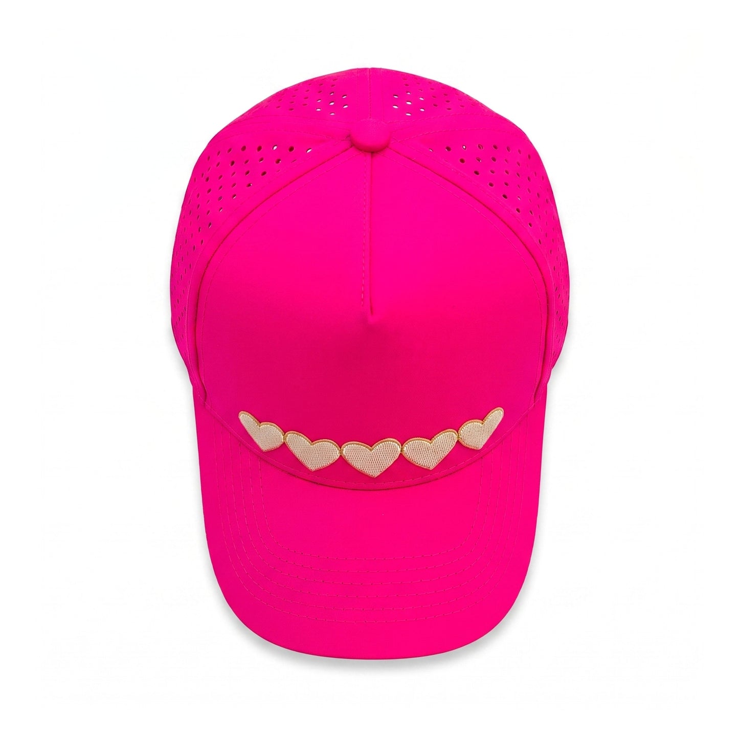 Sweetheart Trucker 5 Heart Cream top down overhead view