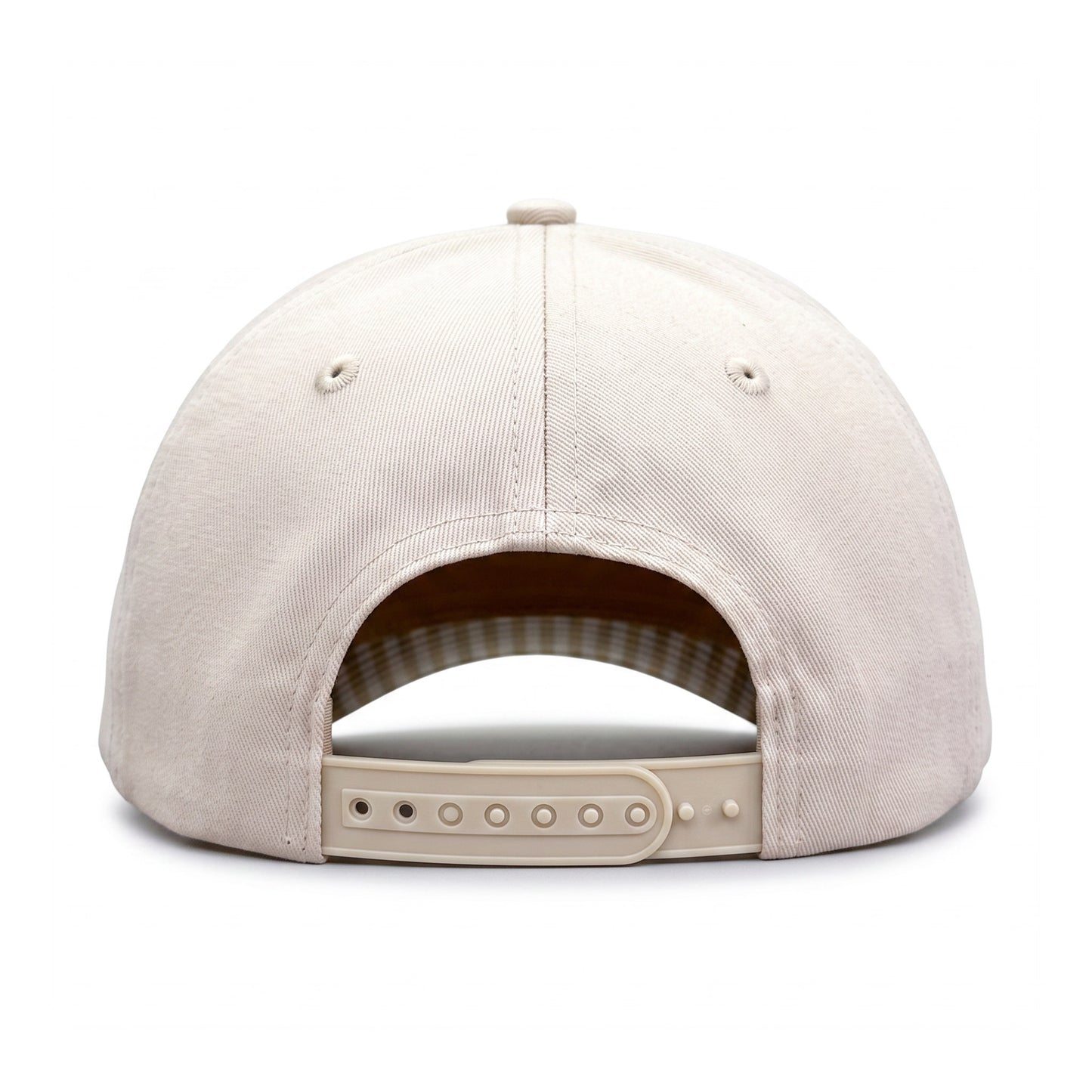 Sweetheart Trucker Neutral Gingham White Heart back view showing closure