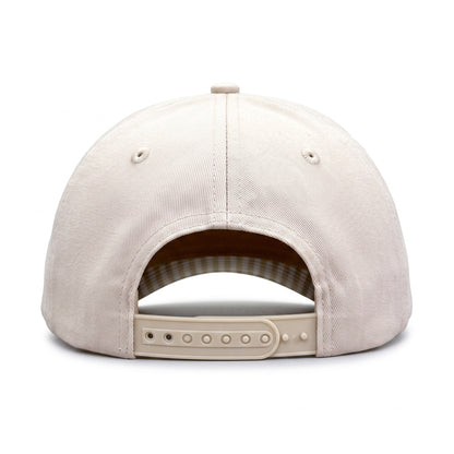 Sweetheart Trucker Neutral Gingham White Heart back view showing closure
