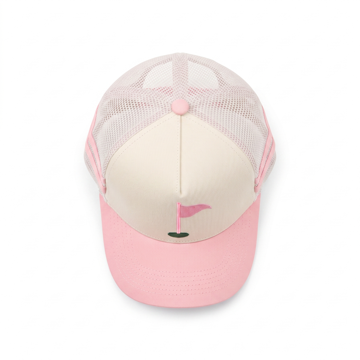 Golf Flag Trucker Pink 2 Stripe
