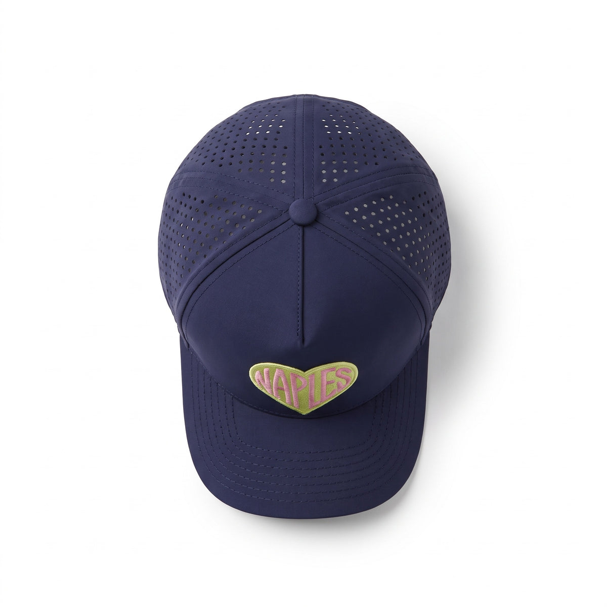 Naples Sweetheart Navy Lime Heart, top view