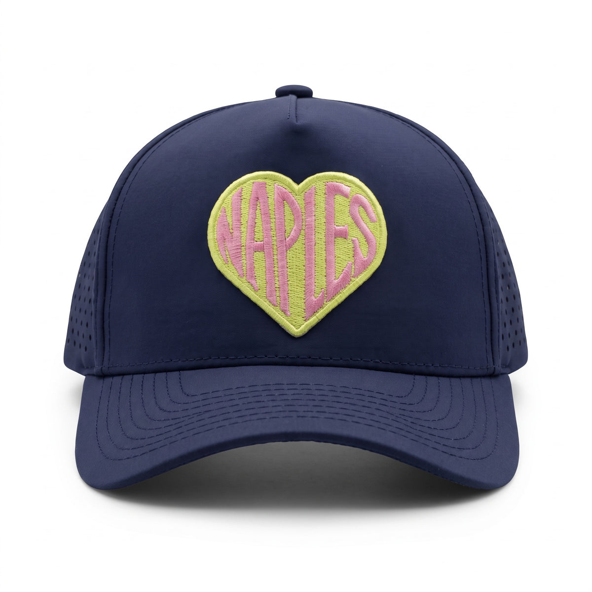 Naples Sweetheart Navy Lime Heart, front view