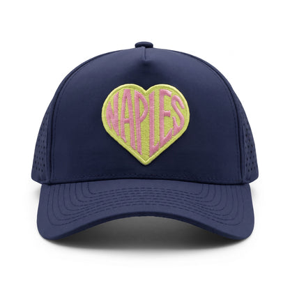 Naples Sweetheart Navy Lime Heart, front view