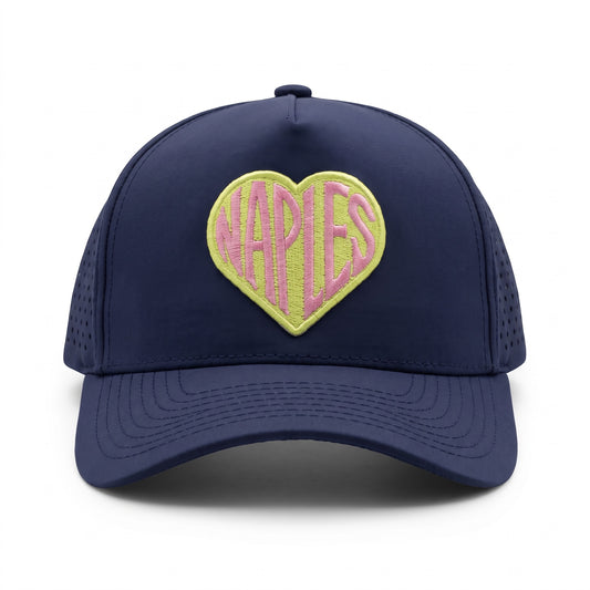 Naples Sweetheart Navy Lime Heart, front view