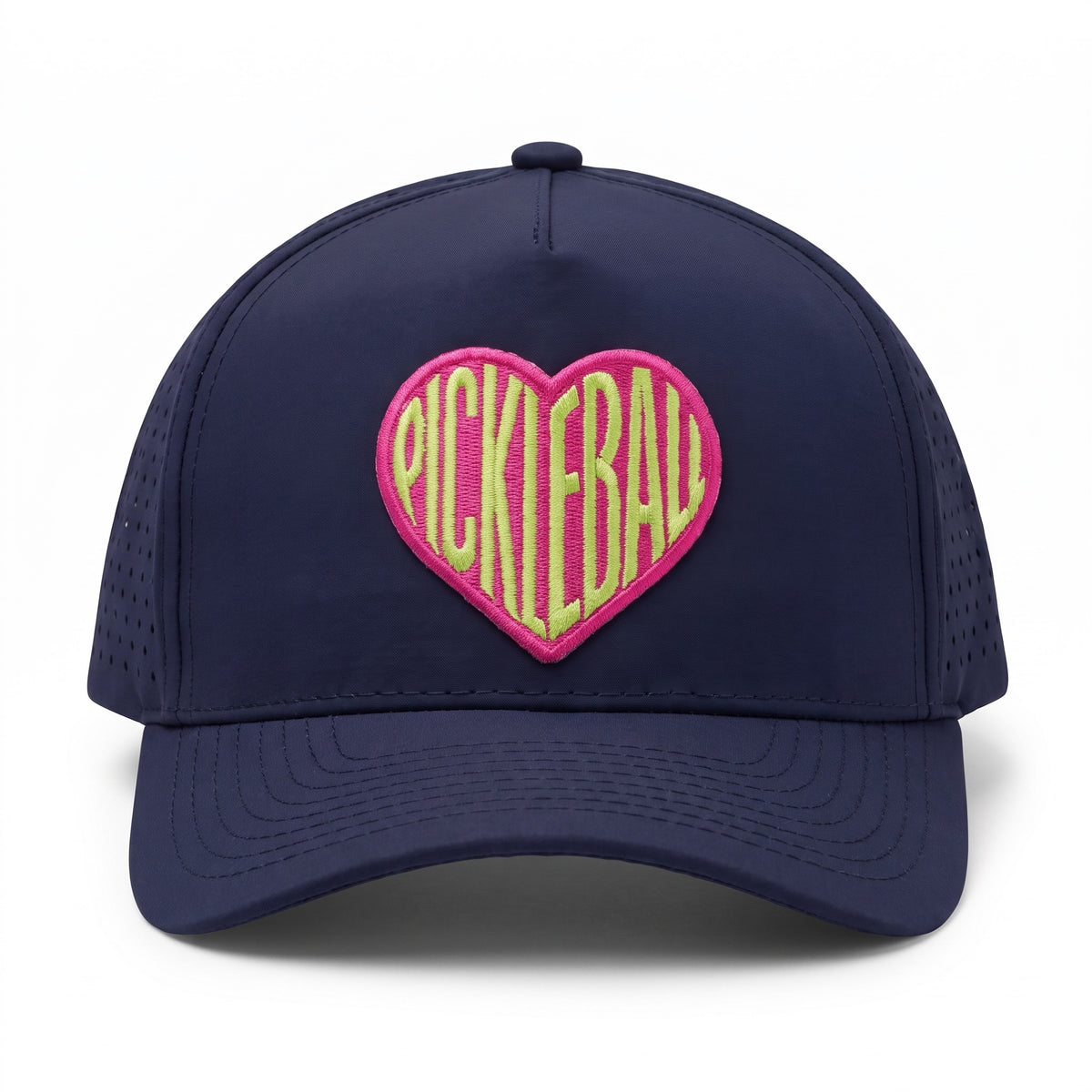 Pickleball Sweetheart Navy Pink Heart, front view