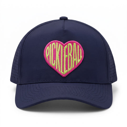 Pickleball Sweetheart Navy Pink Heart, front view