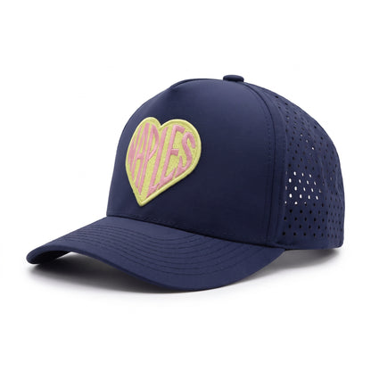 Naples Sweetheart Navy Lime Heart, three-quarter view