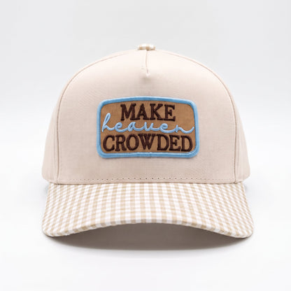 Make Heaven Crowded Trucker Neutral Gingham, front view