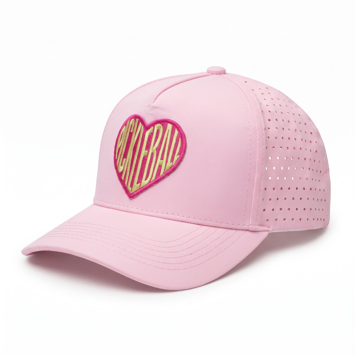 Pickleball Sweetheart Light Pink Heart, three-quarter view